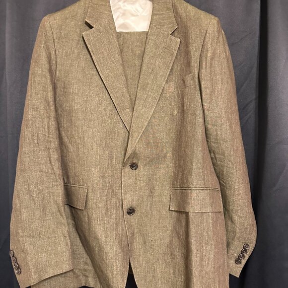 Todd Synder Italian Linen Sutton Suit - Olive 100% Linen - Picture 5 of 15